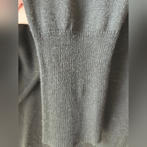 Zara Mockneck Fine Knit Classic Black Sweater Top Long Sleeve Size M - Picture 4 of 7